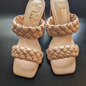 NEW Lulus Louella Light Nude High Heel Sandals Beige - Size 8.5